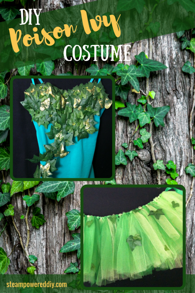 How to make a DIY Poison Ivy Costume. Tutorial with detailed list of supplies and where to find them.